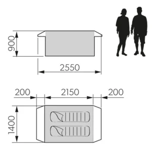 Dometic PICO FTC 2X2 aufblasbares Zelt für deinen Cmaping Urlaub 2 Personen