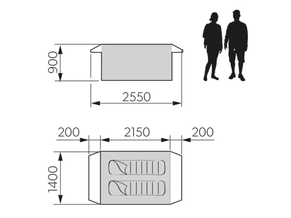 Dometic PICO FTC 2X2 aufblasbares Zelt für deinen Cmaping Urlaub 2 Personen